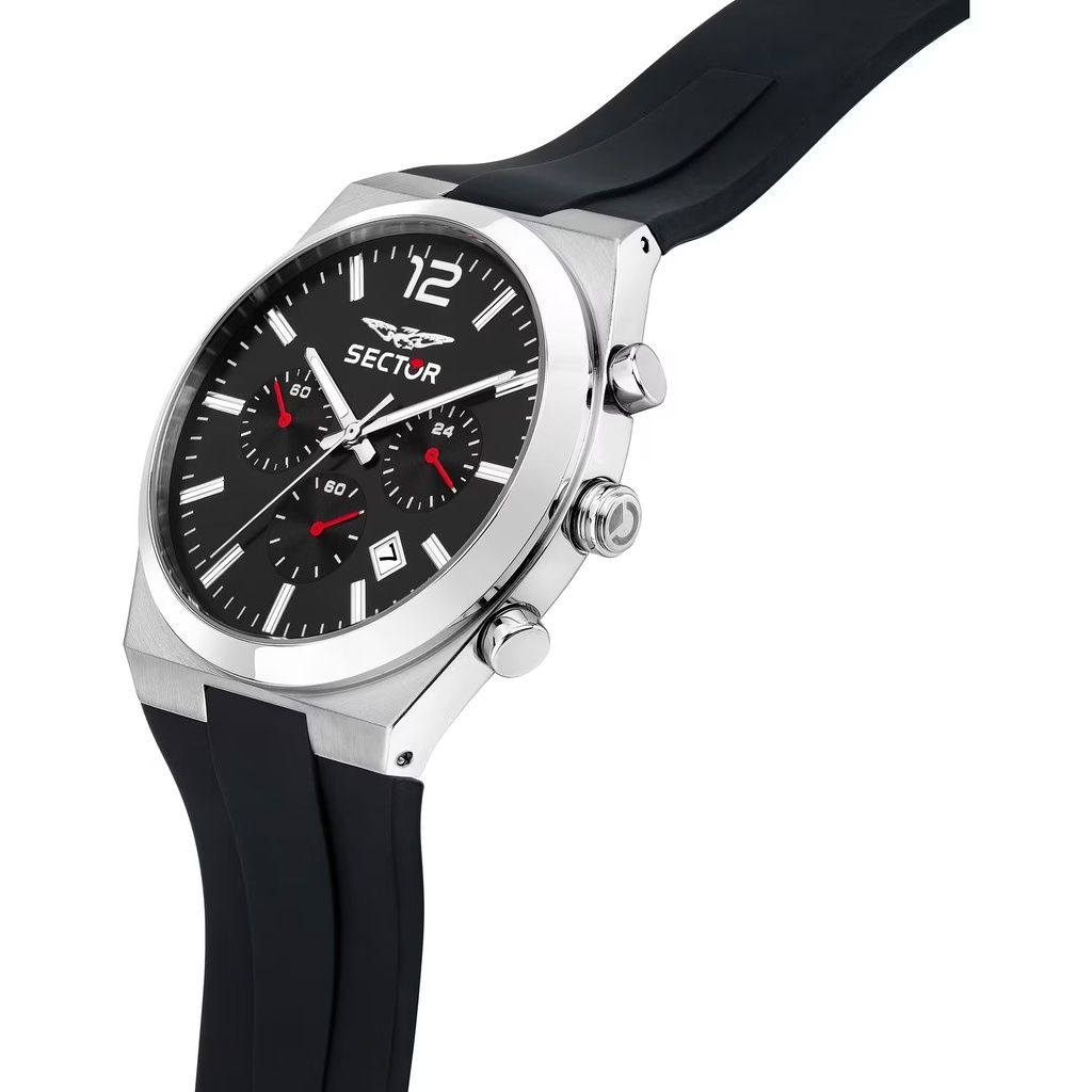 Sector C300 Chronograph Plastic Strap Silver Dial Quartz R3271301001 Men's Watch