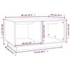 814435 vidaXL Table basse Blanc 80x50x40 cm Bois massif de pin