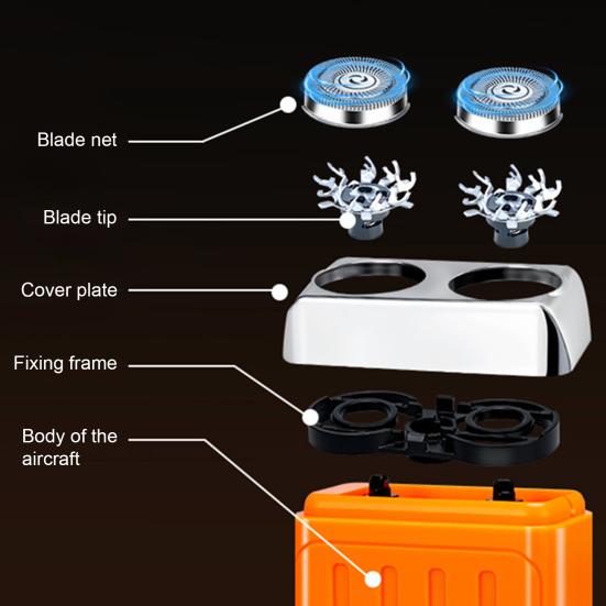 Double-head Mini Electric Shaver USB Rechargeable Waterproof Portable Travel Wet Dry Shaving Razor Men