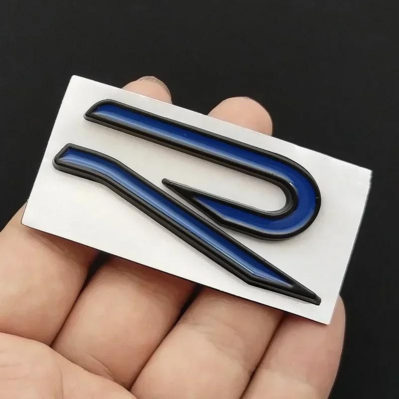 Insignia Emblema R de Metal 3D Pegatinas Calcomanías para Carrocería Cola Maletero para VW Volkswagen GTI R Rline Golf Beetle Passat Sharan Jetta BA5