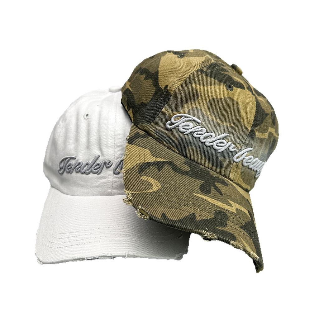 Ripped Style 3D Letter Embroidered Baseball Cap For Men And Women, Sun Camouflage Personalized Niche Baseball Cap