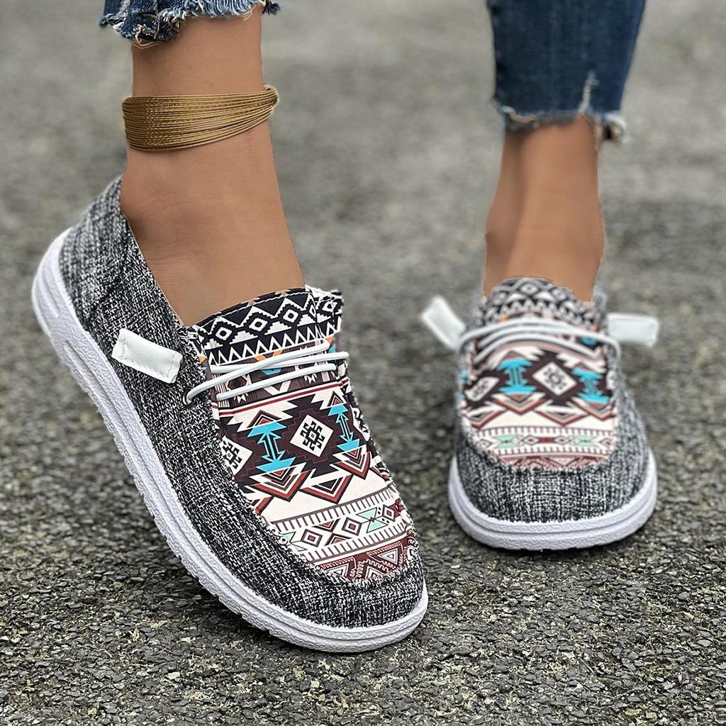 Fashion Spring and Autumn Fashion New Women Round Toe Walking Shoes Color Matching Casual Comfortable Shallow Mouth Thick Sole Sneaker