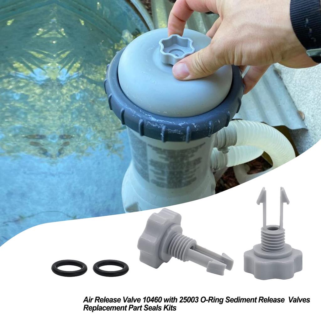 2 Sets Of 10460 Filtration Pump Exhaust Valves 10460 10264 Spas Swimming Pool Exhaust Valves And O-ring Replacement Parts