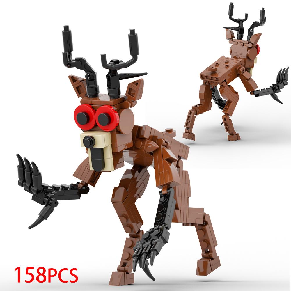 NEW 99 Nights  Forest Anime Building Blocks Monster DEER  Milu Deer Ocean Animal Bricks Toy for Fans Kids Gift Halloween Xmas