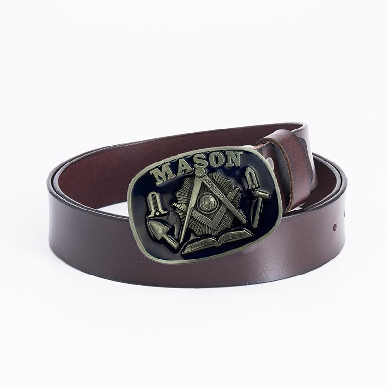 Men's Personalized Belt Fashion Trend Belt Pure Cowhide Belt