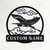Customizable Metal Bird Sign Personalized Surname for Home Garden Door Party Hot Sale