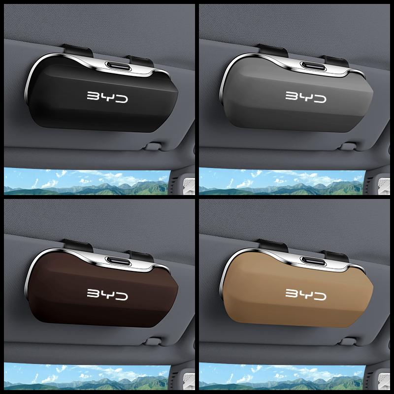 Car Visor Sunglasses Glasses Case Glasses Holder Clip Box For BYD Atto 3 Dolphin Seal Tang Song Yuan Car interior accessories
