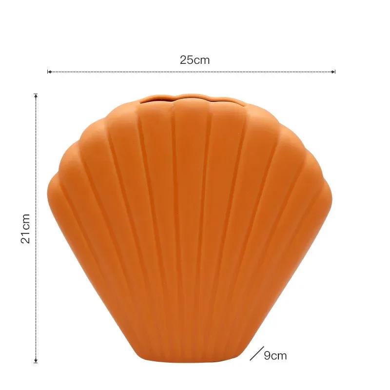 Nordische Kunst Muschelvase kreative Keramikvase Modern minimalistisch Wohnaccessoires moderne Blumenvase für Hochzeitsdekoration