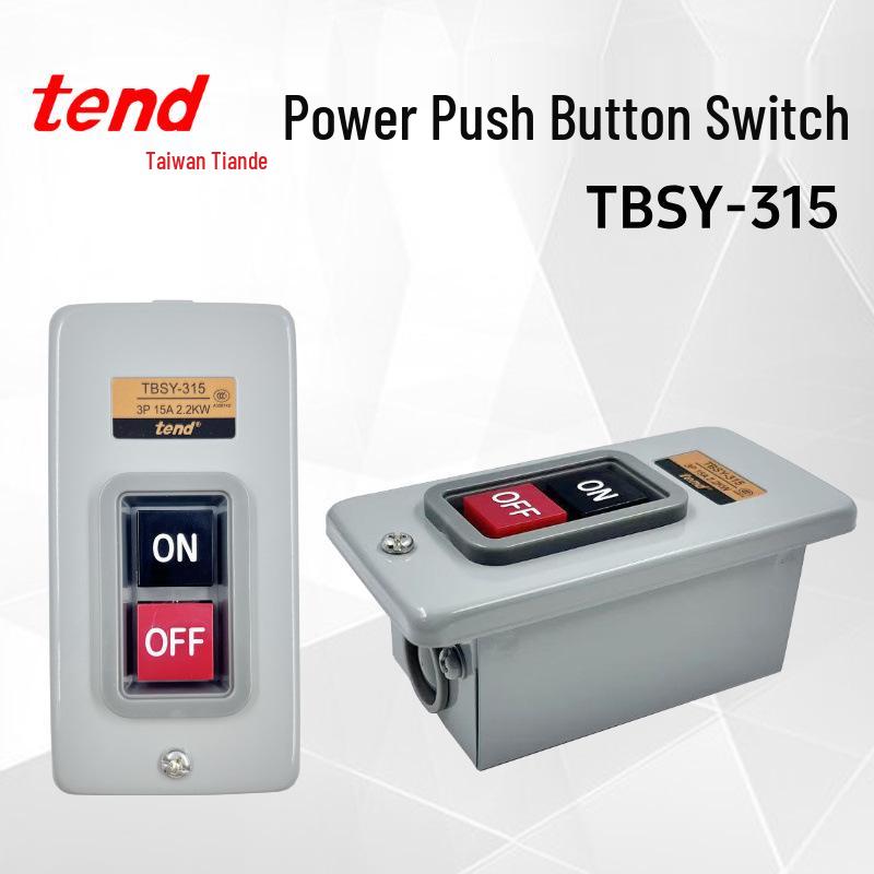 

Brand New Tiande TEND Power Push Button Switch TBSY-315, 15A, 2.2KW, 3P