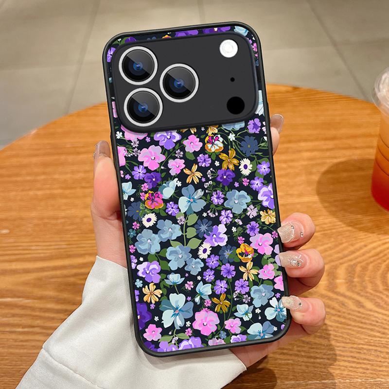 Translucent Matte Magnetic Case For iPhone 17 16 15 Pro 14 13 Pro Max 16e 17e For Magsafe Oil Painting Flower Hard PC Back Cover