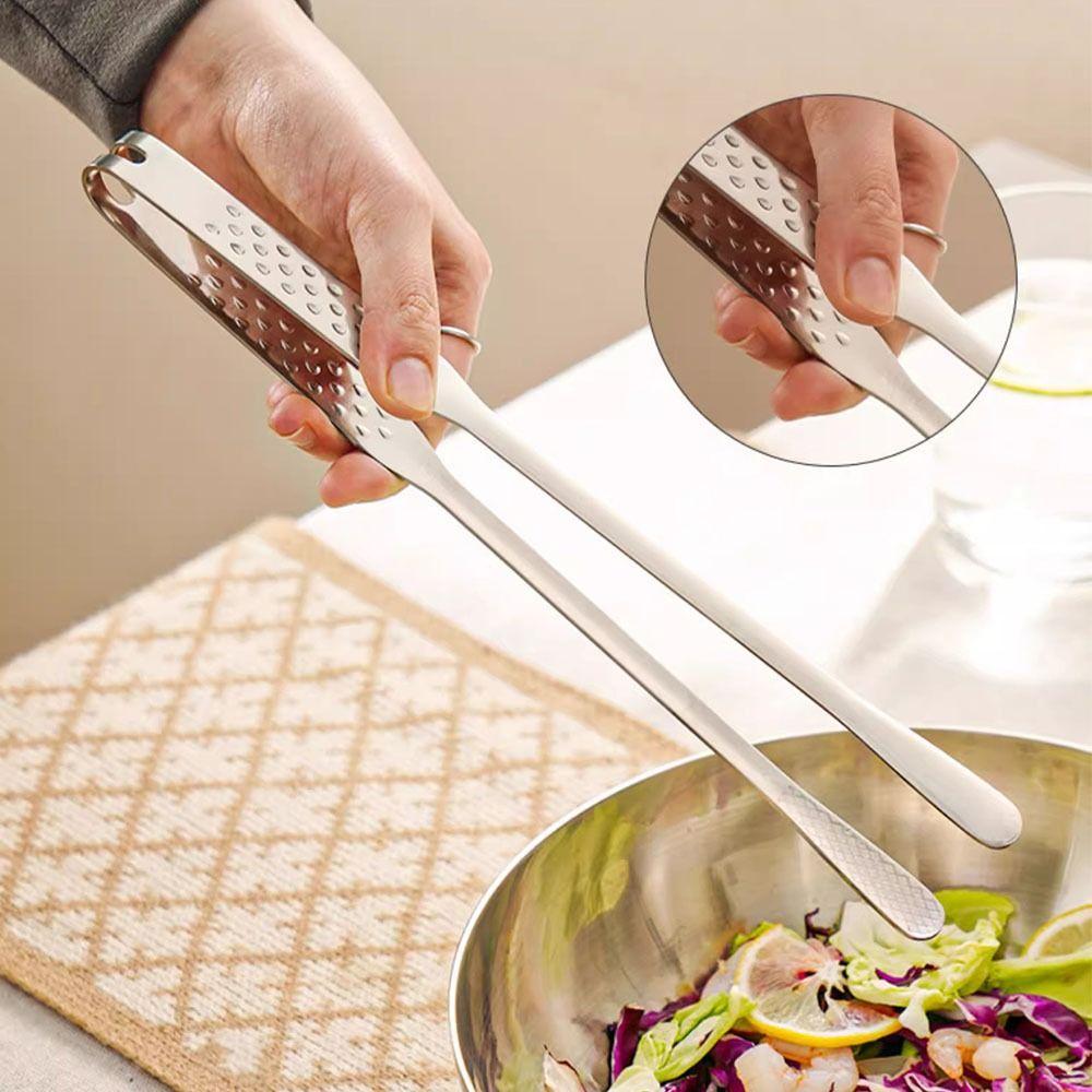 Stainless Steel Food Tongs Non-slip BBQ Clip Barbecue Clip  Cooking Tools for Grilling Bakery