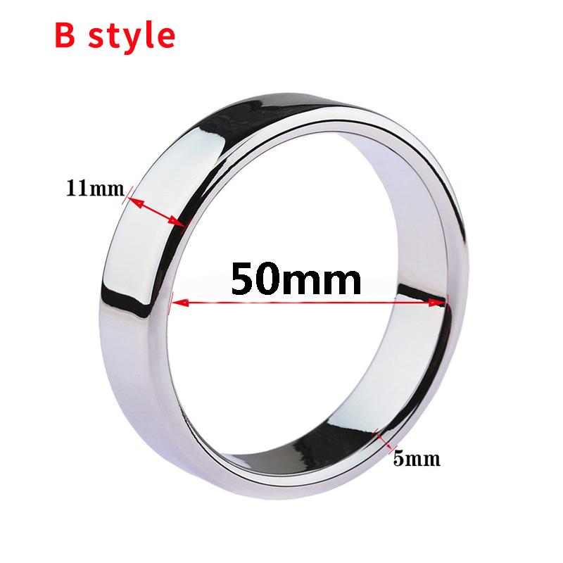 New Male Penis Rings Stainless Steel Metal Cock Ring Ball Stretcher Erection Increase Orgasm delay ejaculation Sex Toys For Man