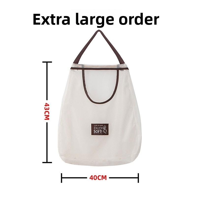 Thick Durable Kitchen Hanging Storage Bag for Fruits, Vegetables, Ginger, Garlic, Handheld Storage Bag for Home Convenient Organ