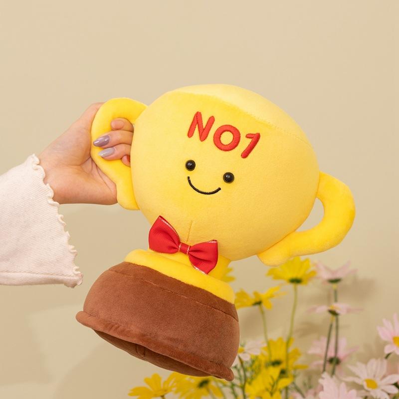 Cute Trophy Doll Plush Toy Funny Elementary School Certificate Pillow