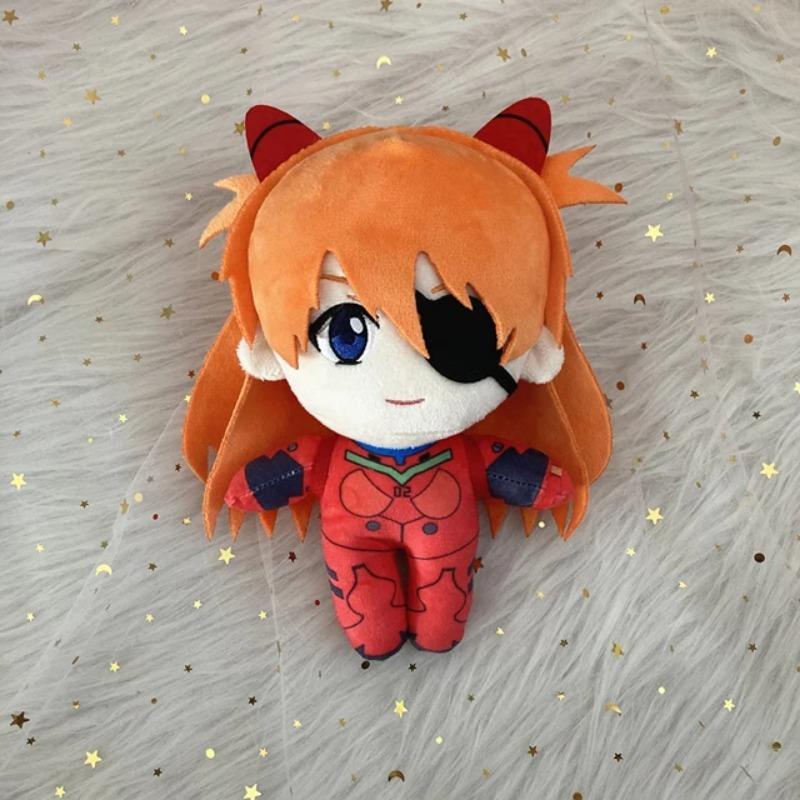 20cm Ayanami Rei plyš Asuka Langley Soryu Rei plyšový paprsek Japonské anime Kawaii Roztomilé kreslené hračky Postel pro panenky Dárek