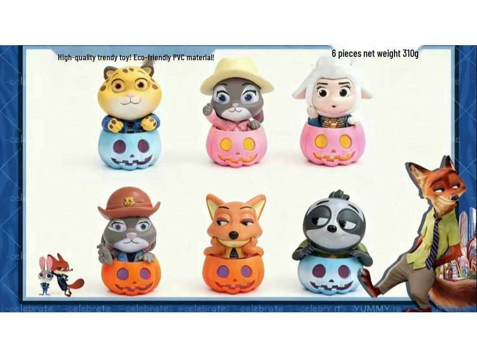 Zootopia Figurines: Sloth, Rabbit, Fox, Police Officer Dolls - 6 Styles Standing Pose Models