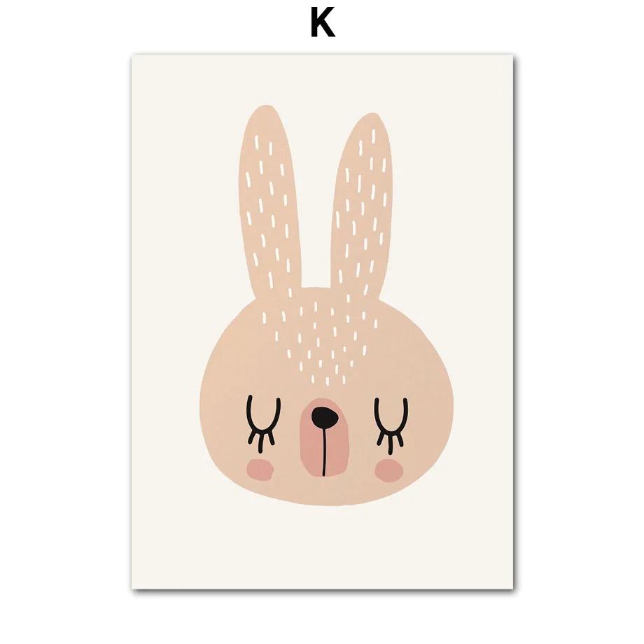 Leinwandmalerei Regenbogen Koala Bär Elefant Hase Boho Poster Drucke Baby Wandkunst Bilder Nordische Kinderzimmer Deko