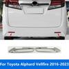 Accessories For Toyota Alphard Vellfire 2016-  Chrome Rear Fog Light Lamp Cover Trim Foglight Bumper Protection Frame