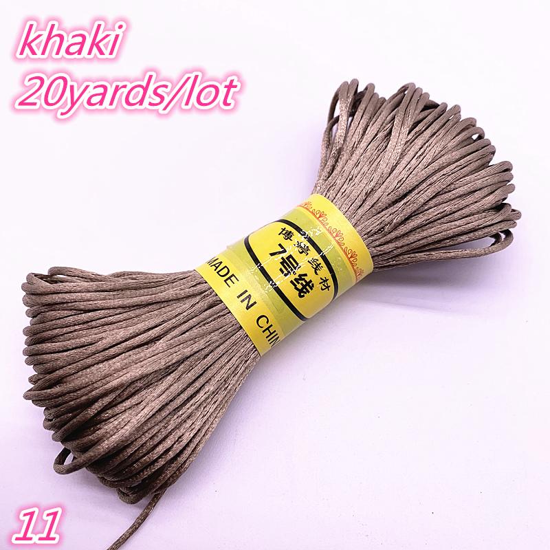 20yards/lot 1.5mm Chinese Knot Line Cord Silk Satin Cord Nylon Cord DIY String Necklace Bracelets Cord