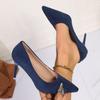 Large Size High Heels Women's Spring and Autumn New Pointed Stiletto Foot Cover Fashion Women's Single Shoes Size 42