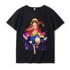ONE PIECE T-shirt Aslo Luffy Sauron Short Sleeve Male Anime Cartoon Ins Loose Japanese Printed T-Shirt Y2K