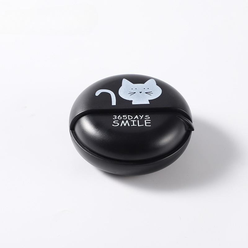 Animal Print Round Earphone Case - Durable ABS Cable Organizer with Rotary Storage, Protective Headphone Accessory