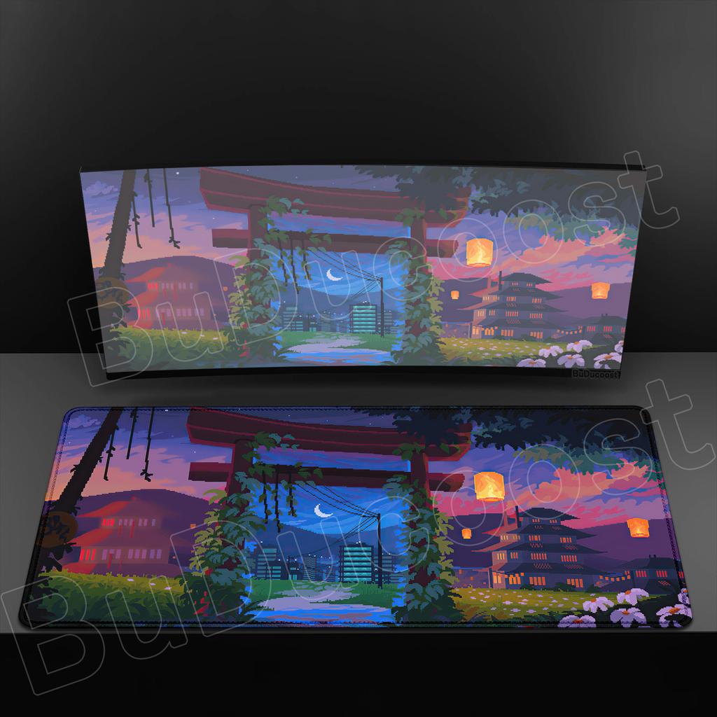 HD Multi Image Pixel Art Gaming Mouse Pad Office Gamer Desktop Desk Mat Exquisite City Game Keyboard Pad Desktop Laptop Mousepad