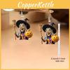 Halloween Theme Witch Broom And Pumpkin Pattern Women Earrings For Festival