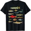 Freshwater Fish of America, Vintage Fish Collection, Fishing T-Shirt