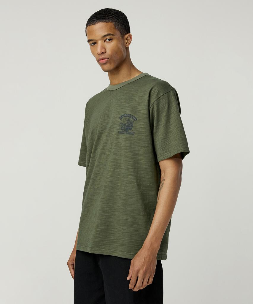 MAGOODGAN Swagber 3581 Slub Angel Semi-Overfit Khaki Short Sleeve Tee