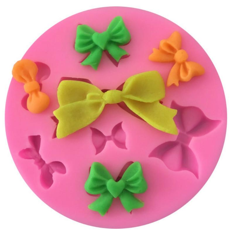 Size Bow Mold Silicone Mold Cake Chocolate Handmade Soap Mold Silicone Soft Clay Stereo Fondant Mold