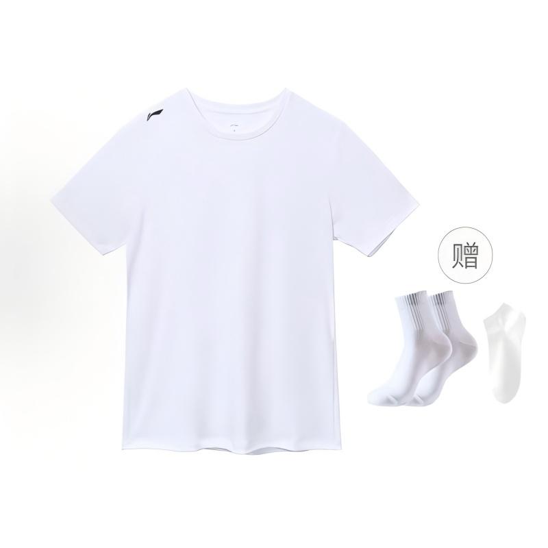 Li Ning Sports Life Collection T Shirts Men's Crew Neck Thin Straight Fit ATSV597-1