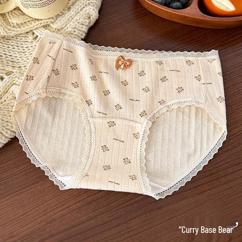2025 Floral Antibacterial Cotton Women's & Girls' Soft Triangular Panties