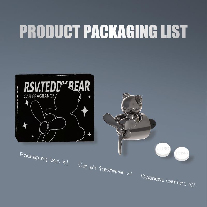No perfume DIY fragrance teddy bear pilot car air freshener vent aroma diffuser rotating plane decorations accessories ornaments