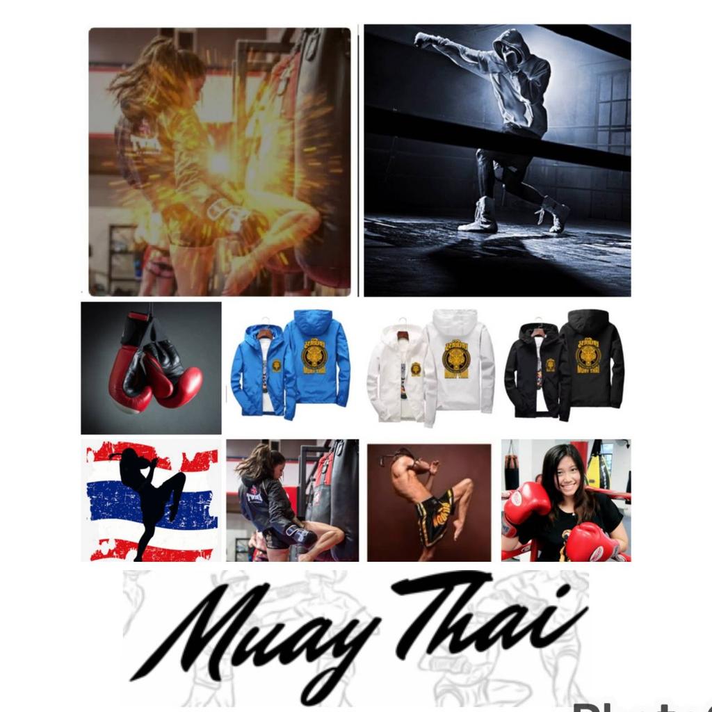 Boxing Kickboxing Tiger Muay Thai MMA UFC Jacket Hood Sweatshirt Long Sleeve Unisex Men Women Zip Polyester Workout Print Training
