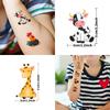54pcs Kids Cartoon Temporary Tattoo Stickers Waterproof Cute Animal Fake Tatoo Body Art Disposable Semi-Permanent Fake Tattoo