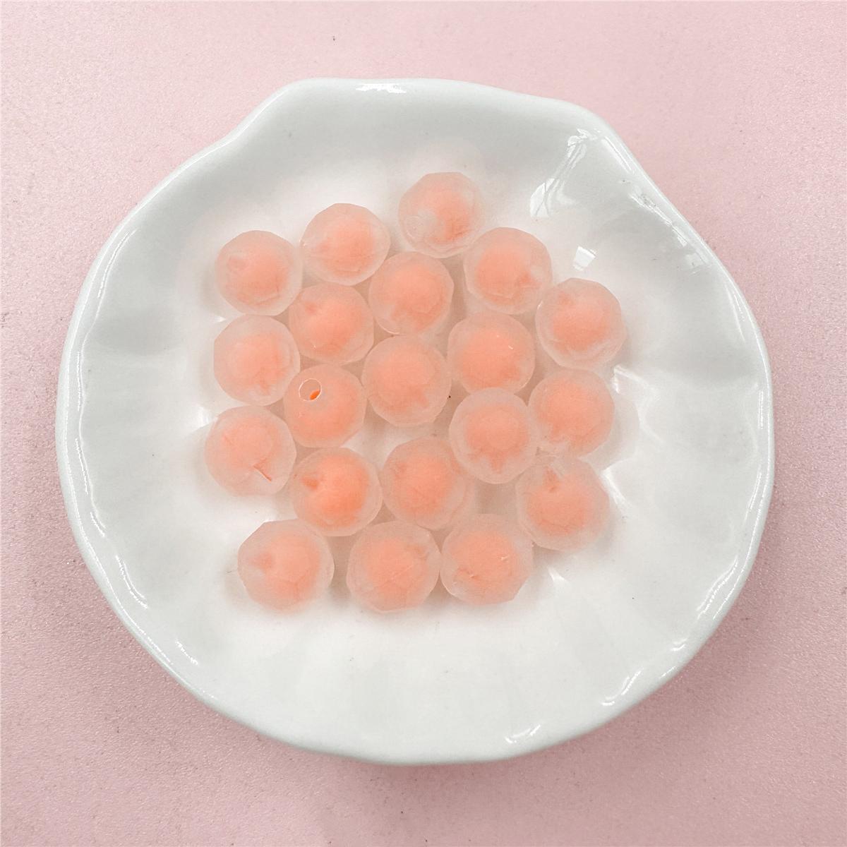 

Творческие браслеты ювелирные аксессуары DIY матовые 20 шт ювелирные изделия изготовление ожерелья свободные бусины круглые для моды акрил для брелка 9*9.6 мм оранжевый