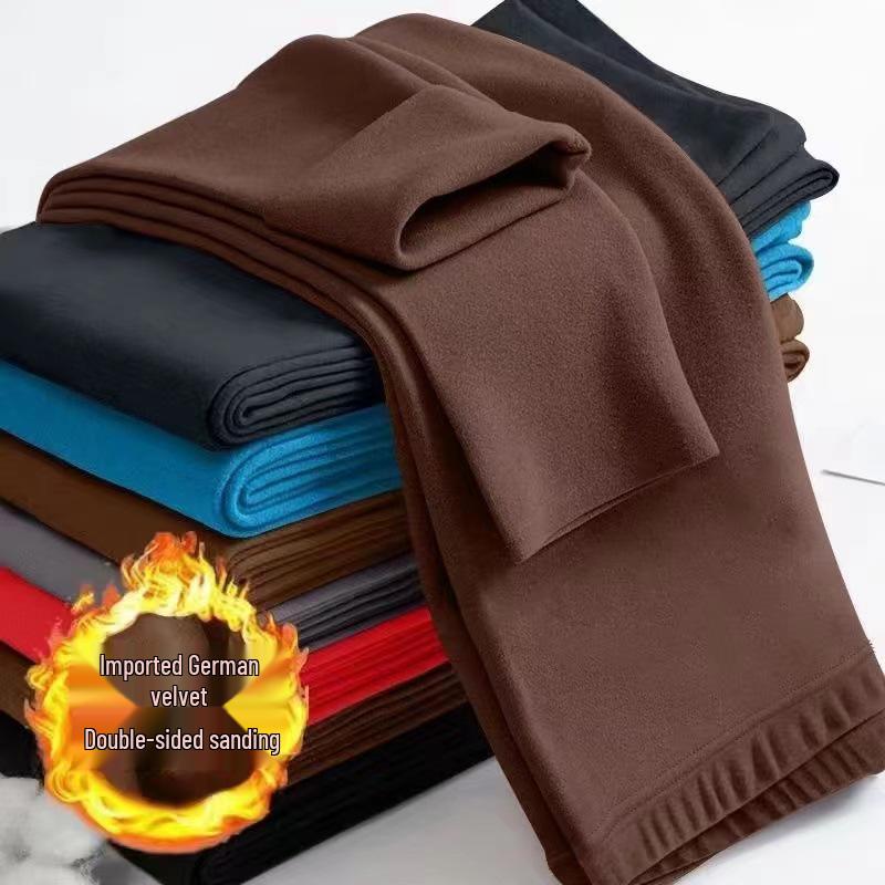 Men's Seamless Warm Fleece-Lined Autumn Pants - Thick Wool Base Layer & Winter Velvet Underwear