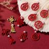 Auspicious Fortune Nail Art Zinc Zinc Alloy Jewelry DIY Nail Decoration Pearl Ornaments New Year Nail Art