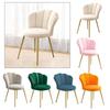 Vanity Chair Light Luxury Upholstered Seat for Beauty Salon Dining Room Cafe Beige