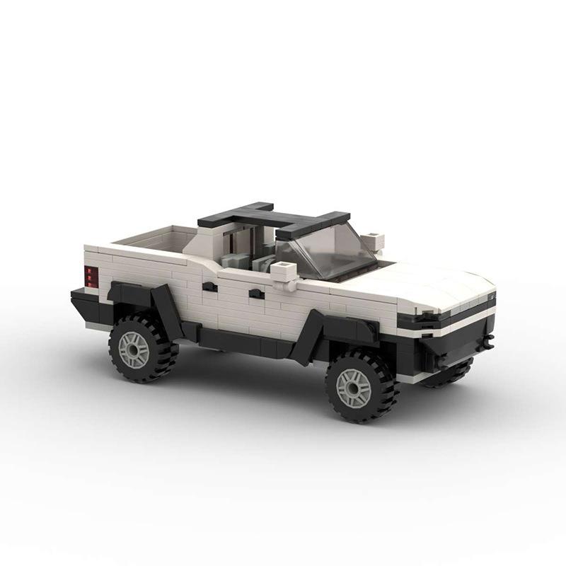 Building Block Compatible Hummer Ev Pickup Small Particle Assembly Car Classic Creative Ornament Desktop Model