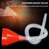 Universal Auto Refueling Funnel Set with Filter Tube Versatile Car Oil and Liquid Transfer Funnel with Non Spill Handle