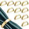 Napkin Rings Polished Zinc Alloy Modern Simple D-shaped Smooth Surface Half Round Napkin Ring Dining Room Accessories