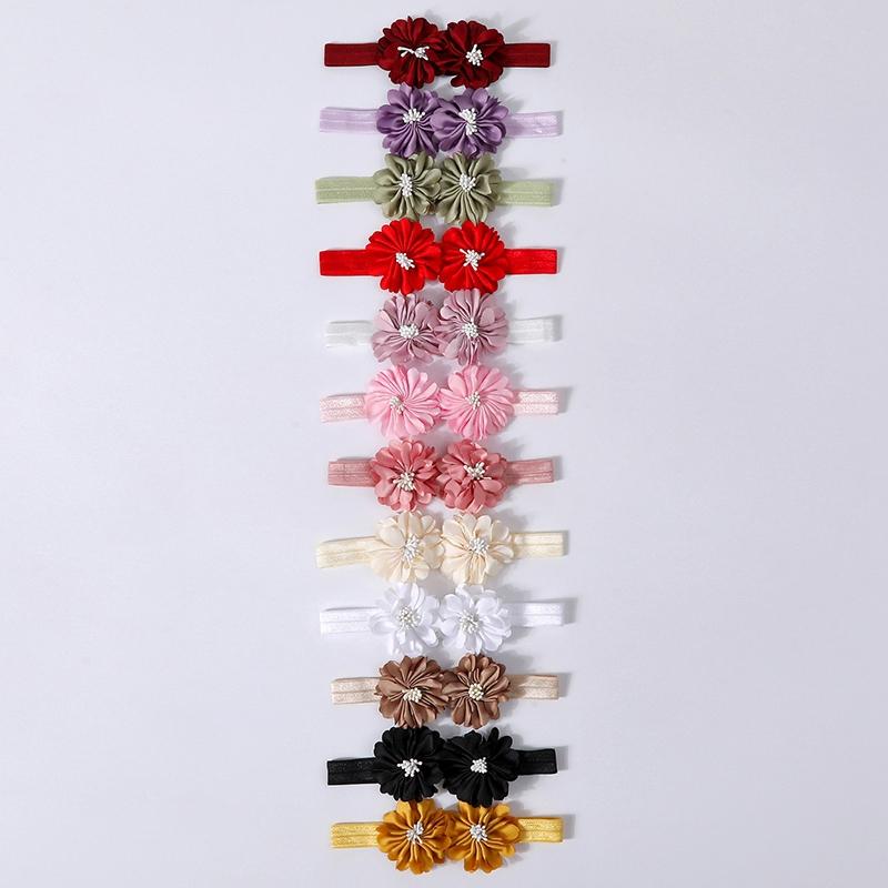 Toddler Baby Girls Flower Headband Elastic Hairband