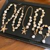 Irregular Shell Star Necklace & Bracelet Set - Beach Vacation Style, Personalized & Fashionable Jewelry