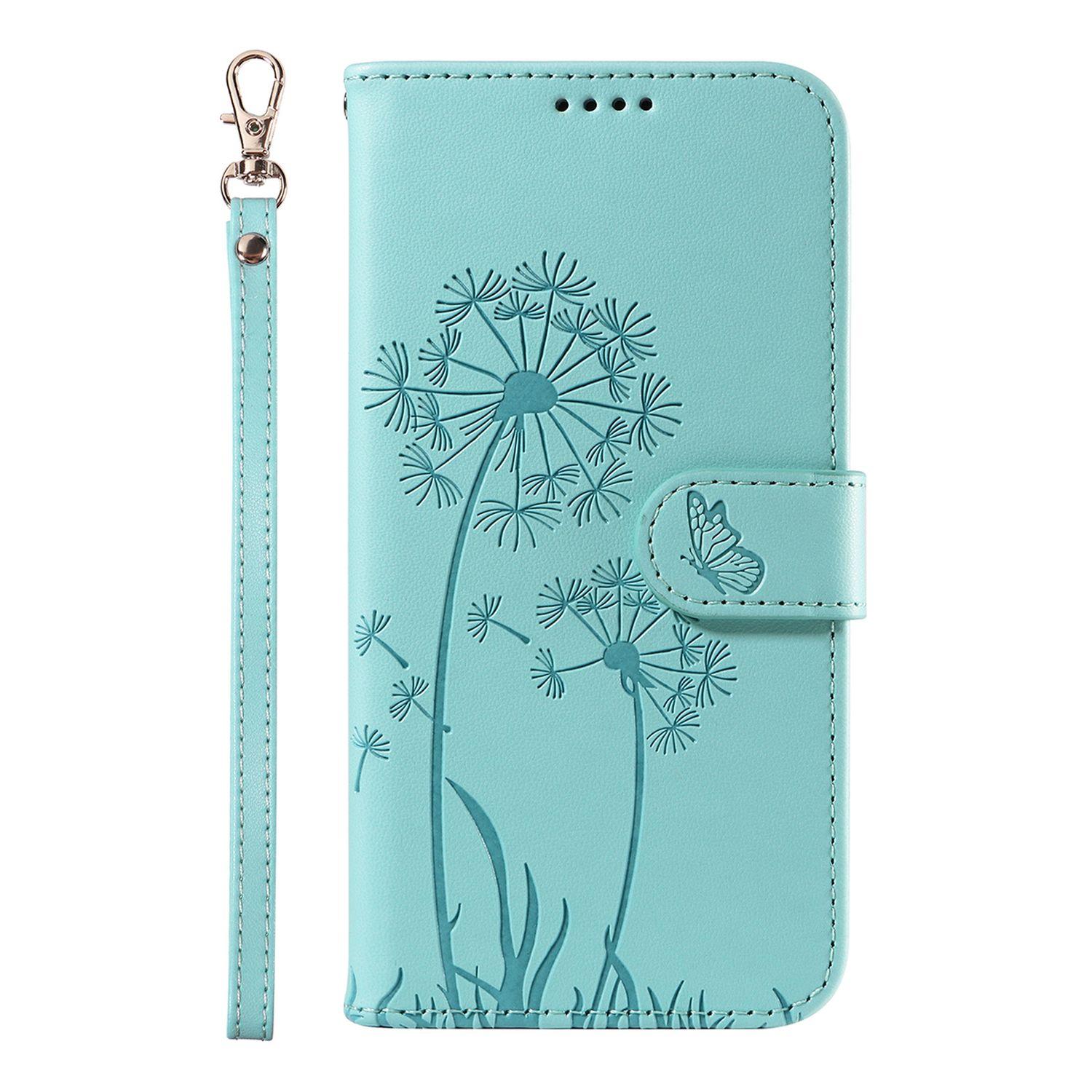 

Leather Wallet Flip Case For XiaoMi RedMi Note 10 10s 10T 9 9S 8 8T Pro 4G 5G Dandelion Embossed Design, Card Slots, Wrist Strap Redmi Note 8 зелёный