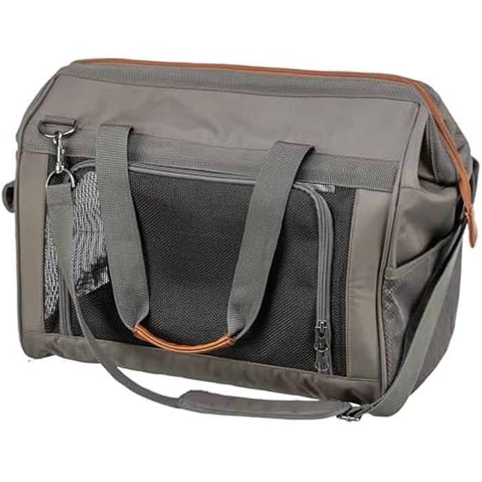 Sac De Transport Pour Chien - TRIXIE - Finlay - Gris - 43x26x32 Cm - Confortable Et Pratique