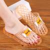 New Crystal Flat Bottom Thick Slippers Glass Slippers Women's Summer
