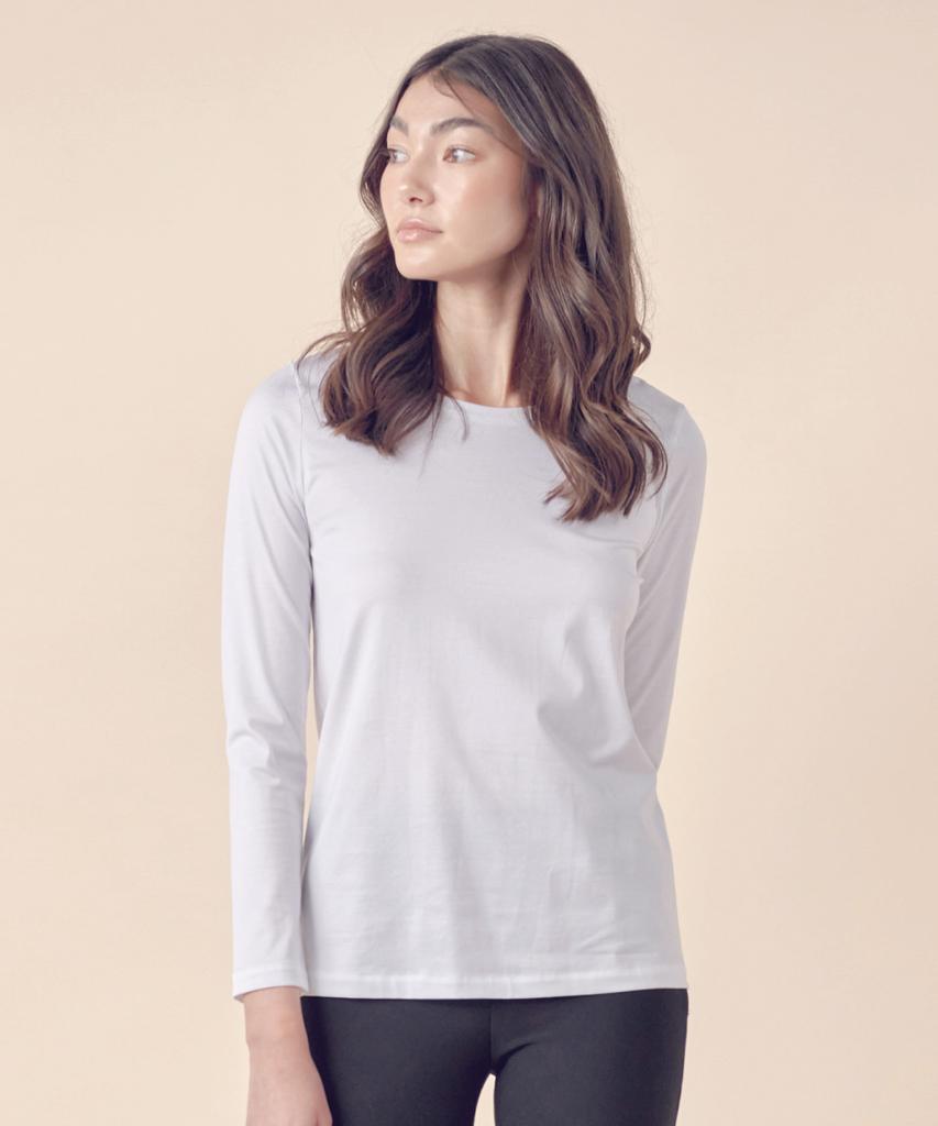 Y Jack W_Classic & Basic Fit Slim Long Sleeve T-Shirt (155Gsm) Kljt1216L