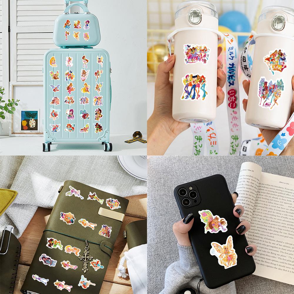 60 Sheets Girl Stickers for Scrapbooking, DIY Crafts, Bottle Decoration